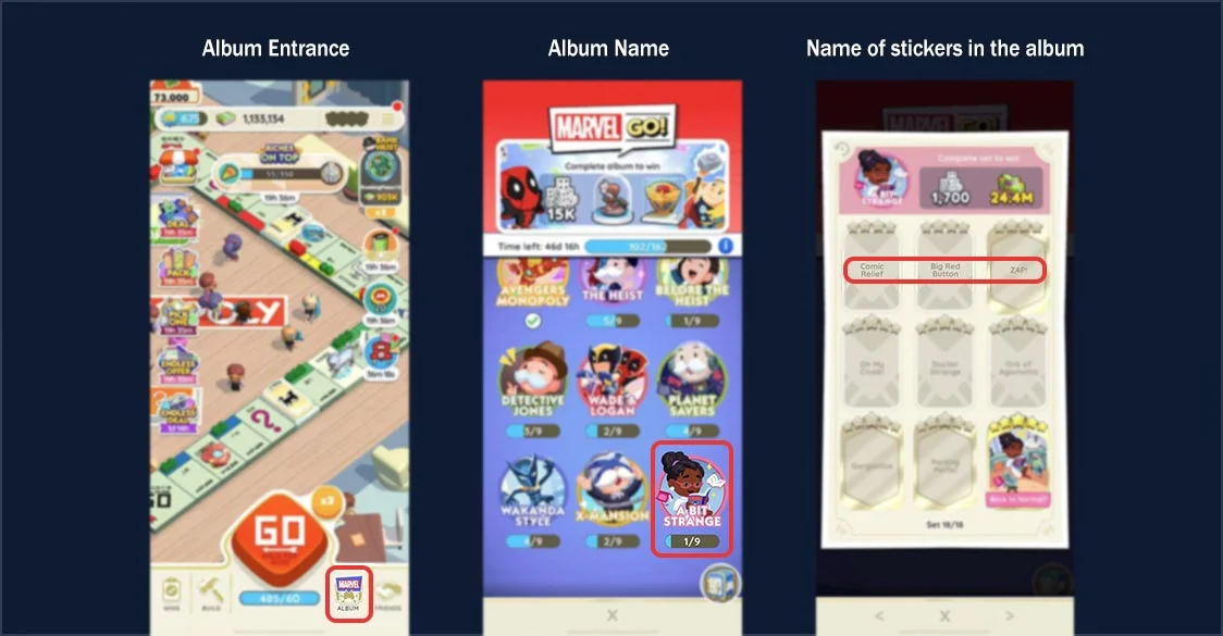 So finden Sie die Namen der Monopoly Go Sticker